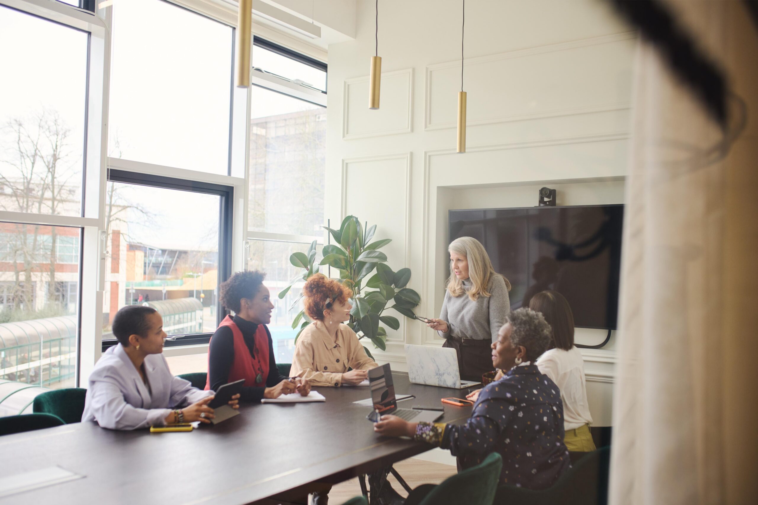 Business people having a meeting in a meeting room